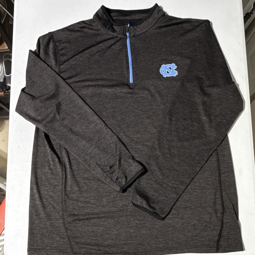 Colosseum On the Slye UNC Tar Heels 1/4 Zip Mock Neck SS Pullover XL Gray